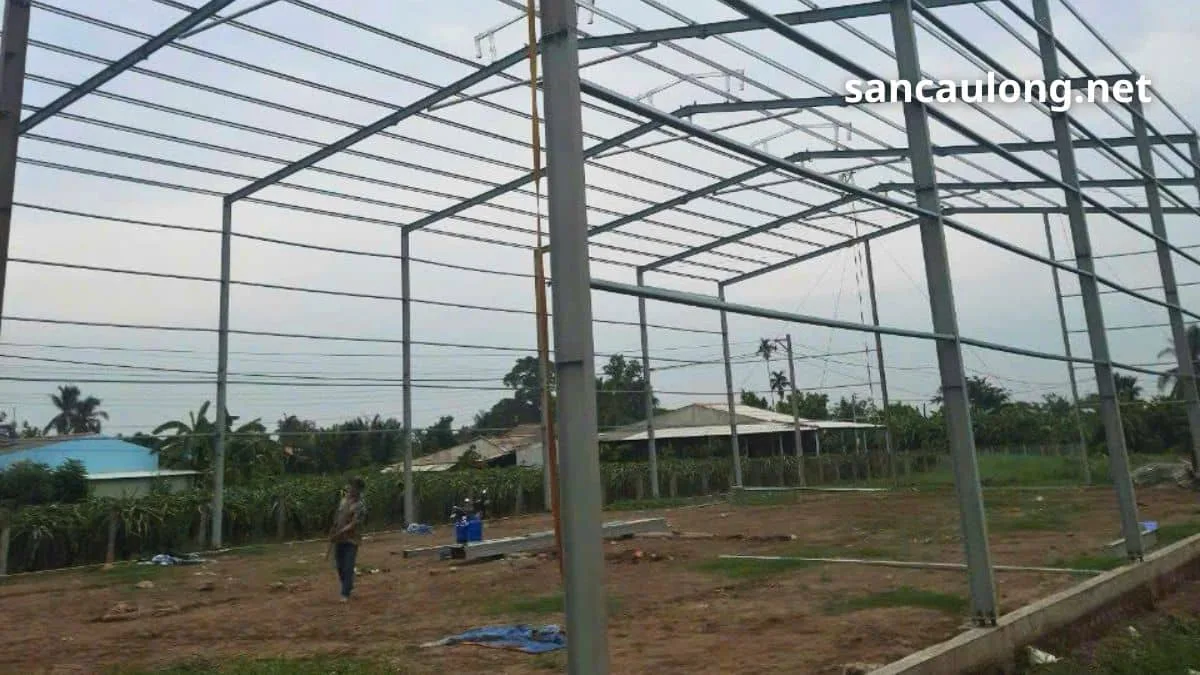 Khung thép nhà sân cầu lông