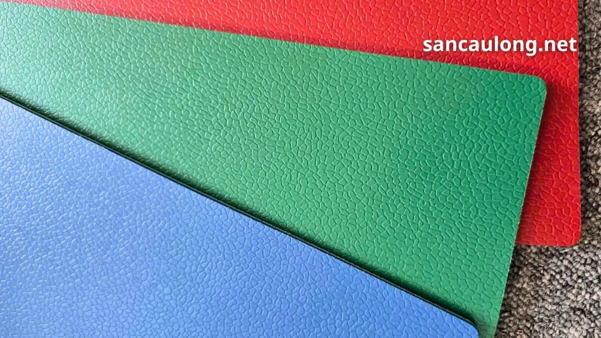 Mẫu thảm sân cầu lông PVC ba màu